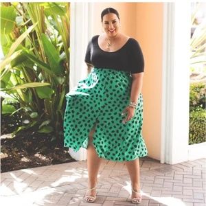 Beauticurve Lane Bryant green skirt